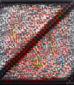 George Chann 1913 -1995 Antique American Chinese Abstract Expressionist Original Oil Painting (1 of 7)