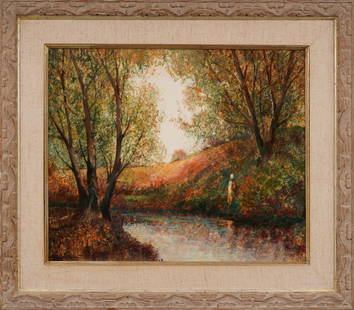 Donald Roy Purdy (B.1924) Antique American Impressionist Signed Landscape Original Oil Painting: Antique American oil painting by Donald Roy Purdy (Born 1924). Oil on board. Signed. Framed. Please see all images for condition. Size is measured and written on the back of the painting. The first si