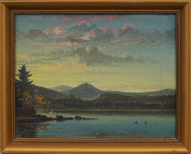 19th Century Antique American Hudson River School Landscape Framed Original Oil Painting: Antique American Hudson River School oil painting. Oil on canvas. Framed. Please see all images for condition. Size is measured and written on the back of the painting. The first size is the overall s