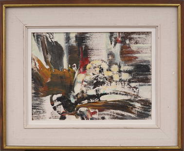 Antique American Abstract Expressionist Framed Signed Mid Century Original Oil Painting: Antique American school abstract oil painting. Oil on board. Signed verso. Framed. Please see all images for condition. Size is measured and written on the back of the painting. The first size is