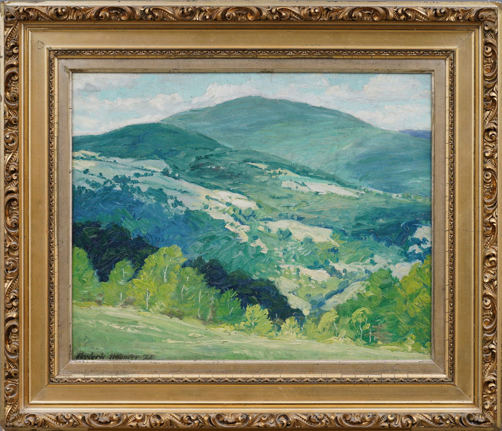 Frederic Tellander (1878-1968) Antique American Impressionist Panoramic Summer Mountain Painting (1 of 7)