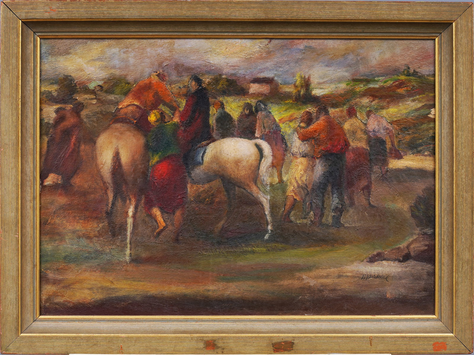 Jack Harold Markell (1919 - 1979) Antique Canadian Manitoba Horse Landscape Oil Painting (1 of 8)
