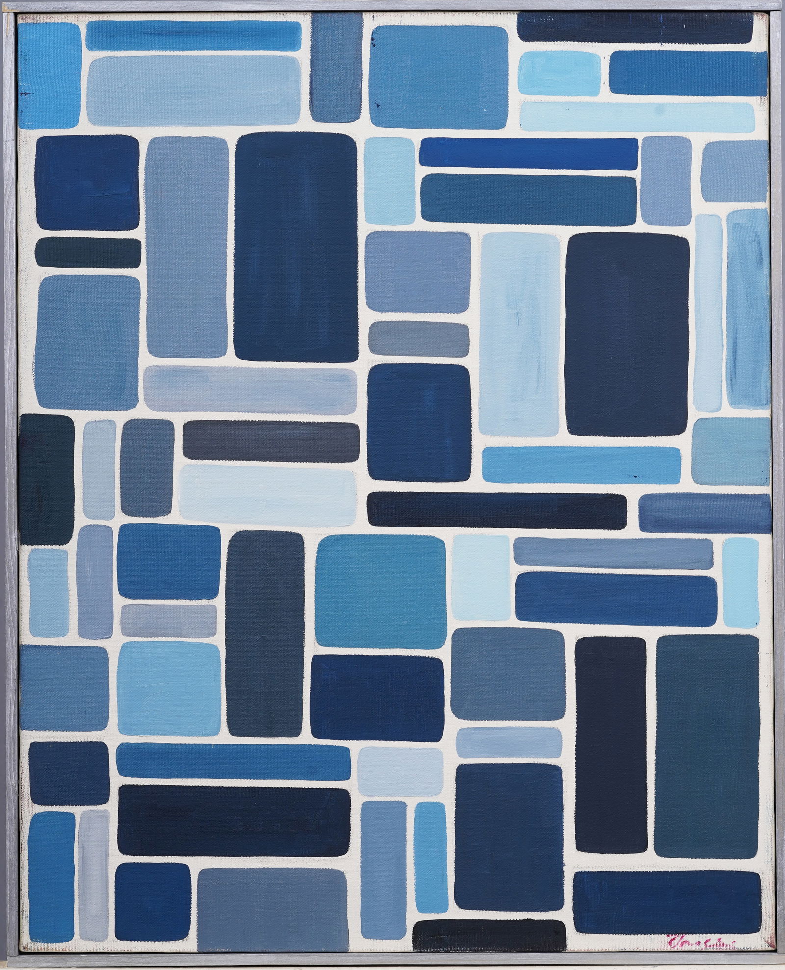 Vintage American Mid Century Modern Abstract Framed Original Oil Painting (1 of 5)