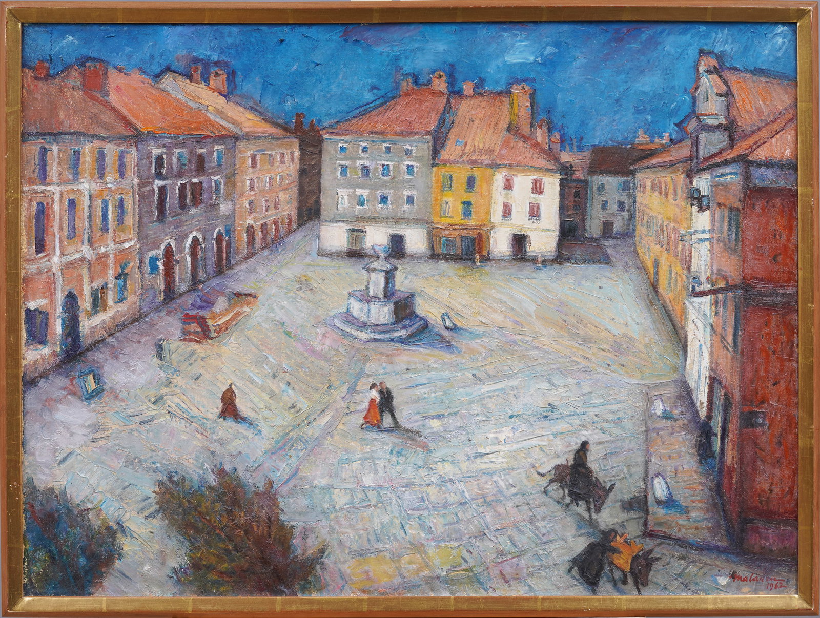 Fedor Malancec (1902 - 1985) Antique Croatian Impressionist Listed Cityscape Framed Oil Painting (1 of 12)