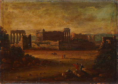 Rare 18th/19th Century Old Master Ciyscape Roman Ruins Finely Painted Italian Landscape Oil Painting (1 of 5)