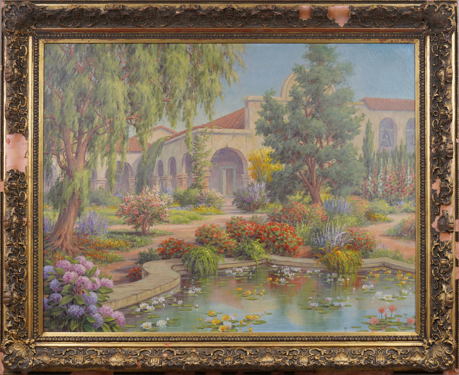 Marius Schmidt (1868 - 1938) Antique American Impressionist Signed California Landscape Flowers (1 of 8)