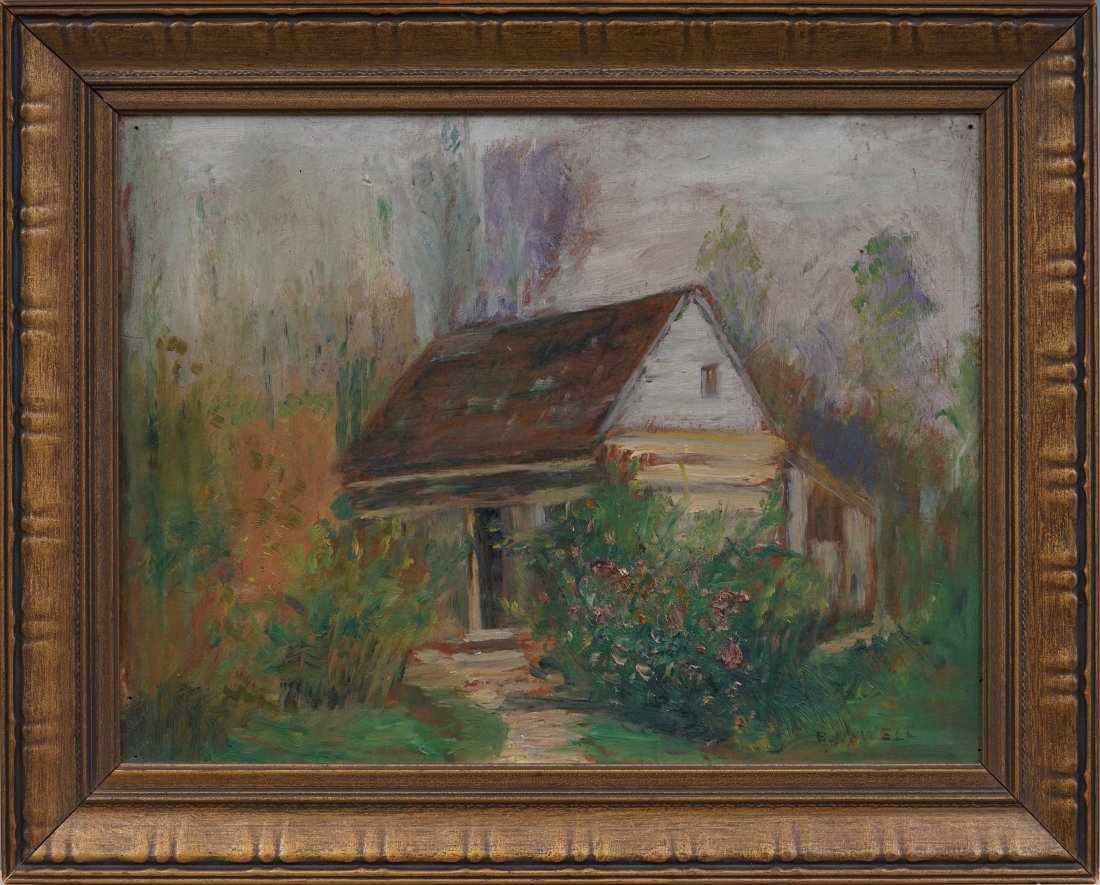 Elizabeth Newell Antique Female Impressionist Exhibited Indiana Landscape Framed Oil Painting (1 of 7)