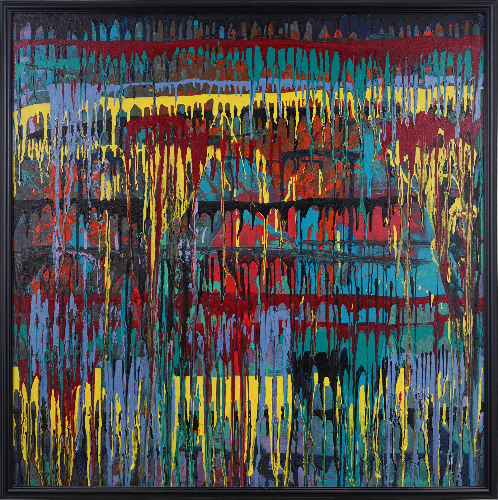 Large Mid Century Abstract Modernist Painting Signed Huntington (1 of 4)