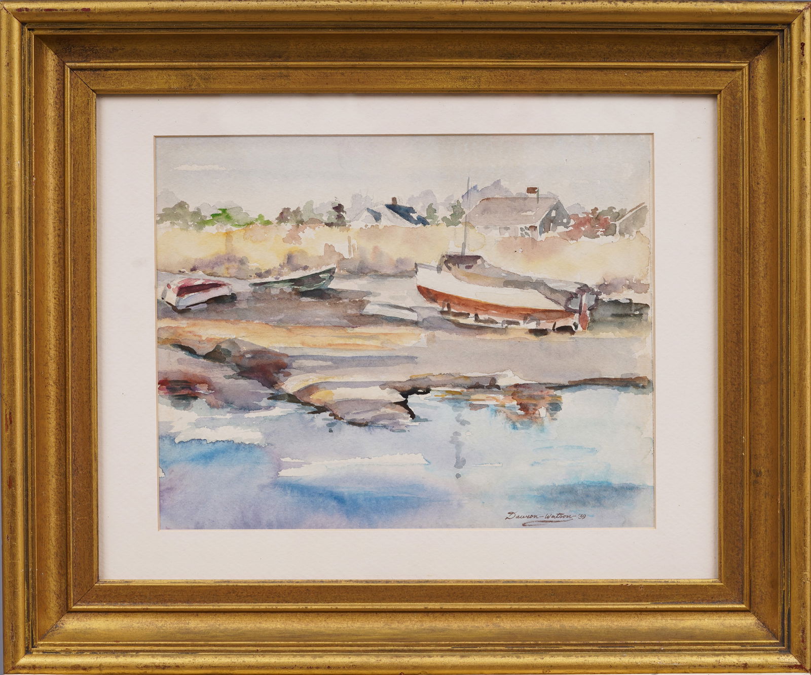 Dawson Dawson-Watson (1864-1939) Antique American Impressionist Texas Seascape Original  Painting (1 of 6)