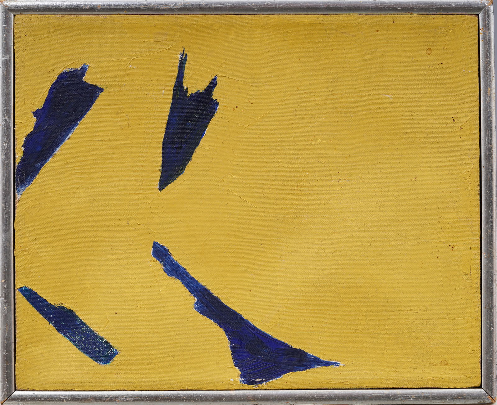 Vintage Mid Century Modern Framed Abstract Minimalist  American School Original Oil Painting (1 of 5)