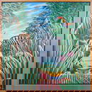 Daniel Meyer (B.1945) "Table for One" Signed American Modernist Pop Art Exotic Animal Portrait