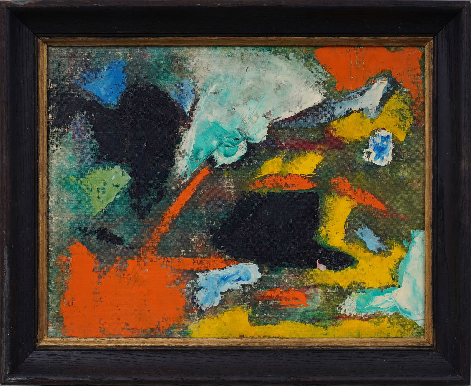 Antique American Abstract Expressionist Framed New York Modernist School Original Oil Painting (1 of 5)