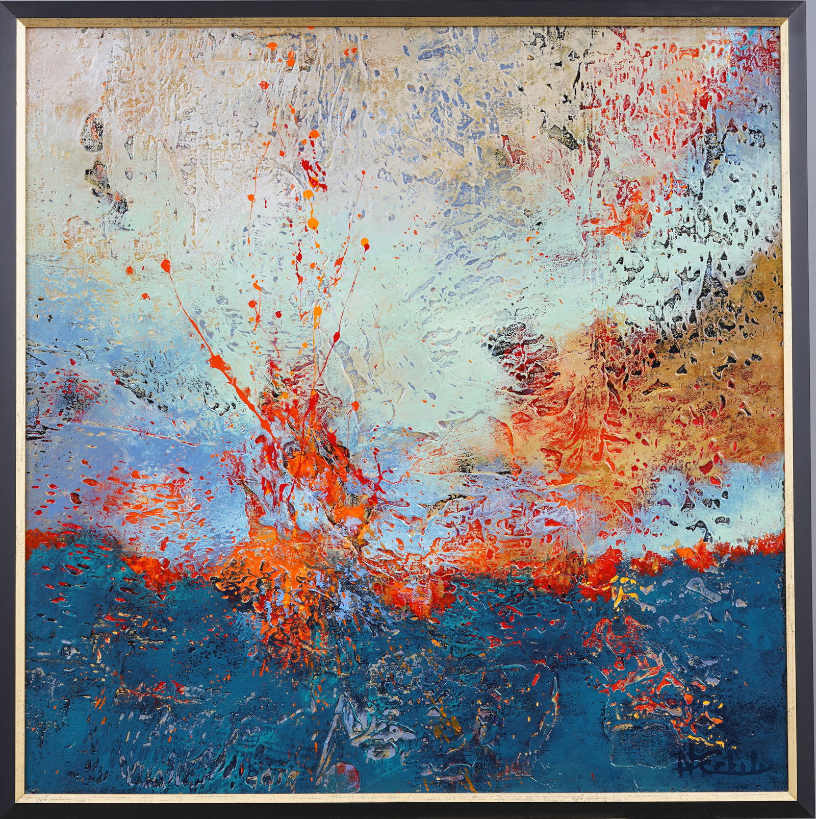 Nancy Eckels Contemporary Female American Modernist Abstract Expressionist Framed OriginalPainting (1 of 6)