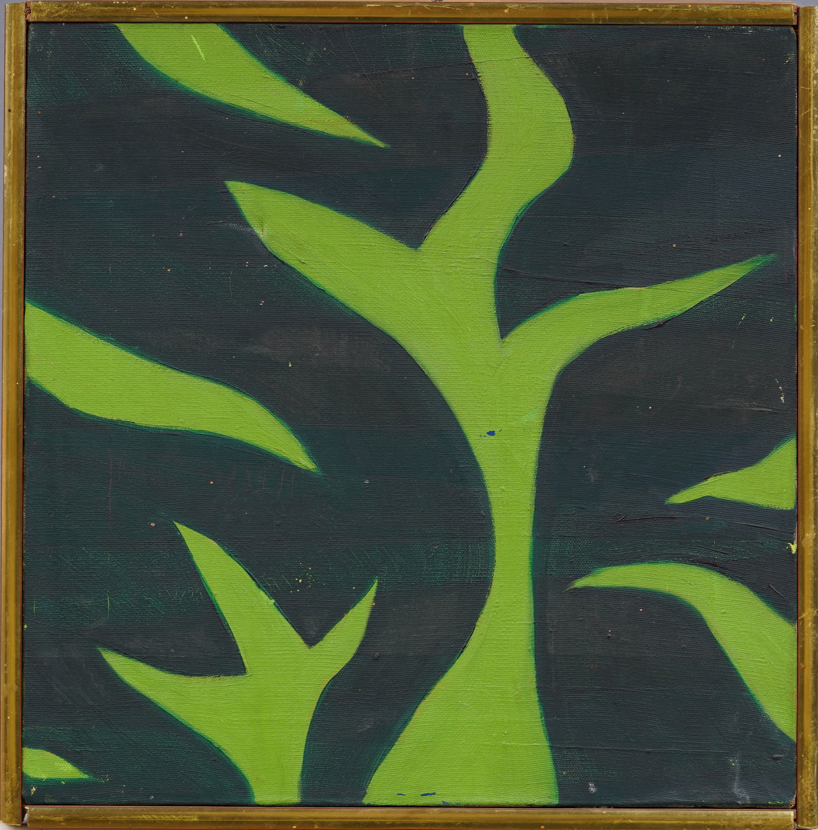 Pauline Schubart Antique American Abstract Leaf Study Framed Mid Century Modern Original Painting (1 of 4)