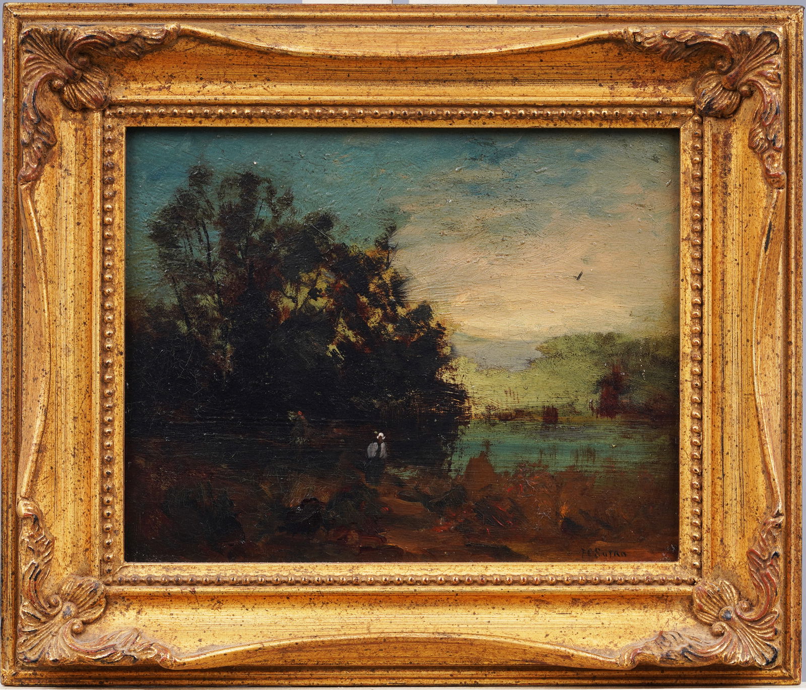 Florence Edith Clinton Sutro (1865 - 1906) Signed Female Impressionist Framed Landscape Oil Painting (1 of 7)