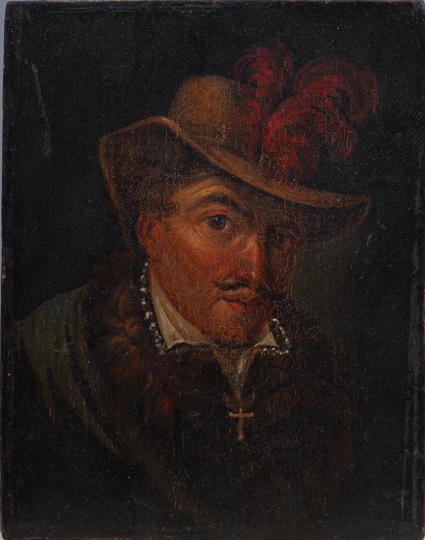 Old Master Spanish Portrait Original Finely Painted Oil Painting (1 of 4)