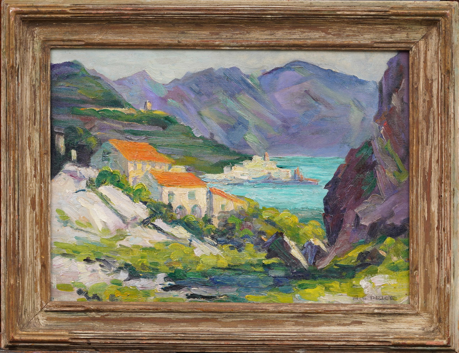 Antique American Impressionist in Europe Signed Framed Original Oil Painting: Antique American oil painting. Oil on canvasboard. Signed. Framed. Please see all images for condition. Size is measured and written on the back of the painting. The first size is the overall size, th