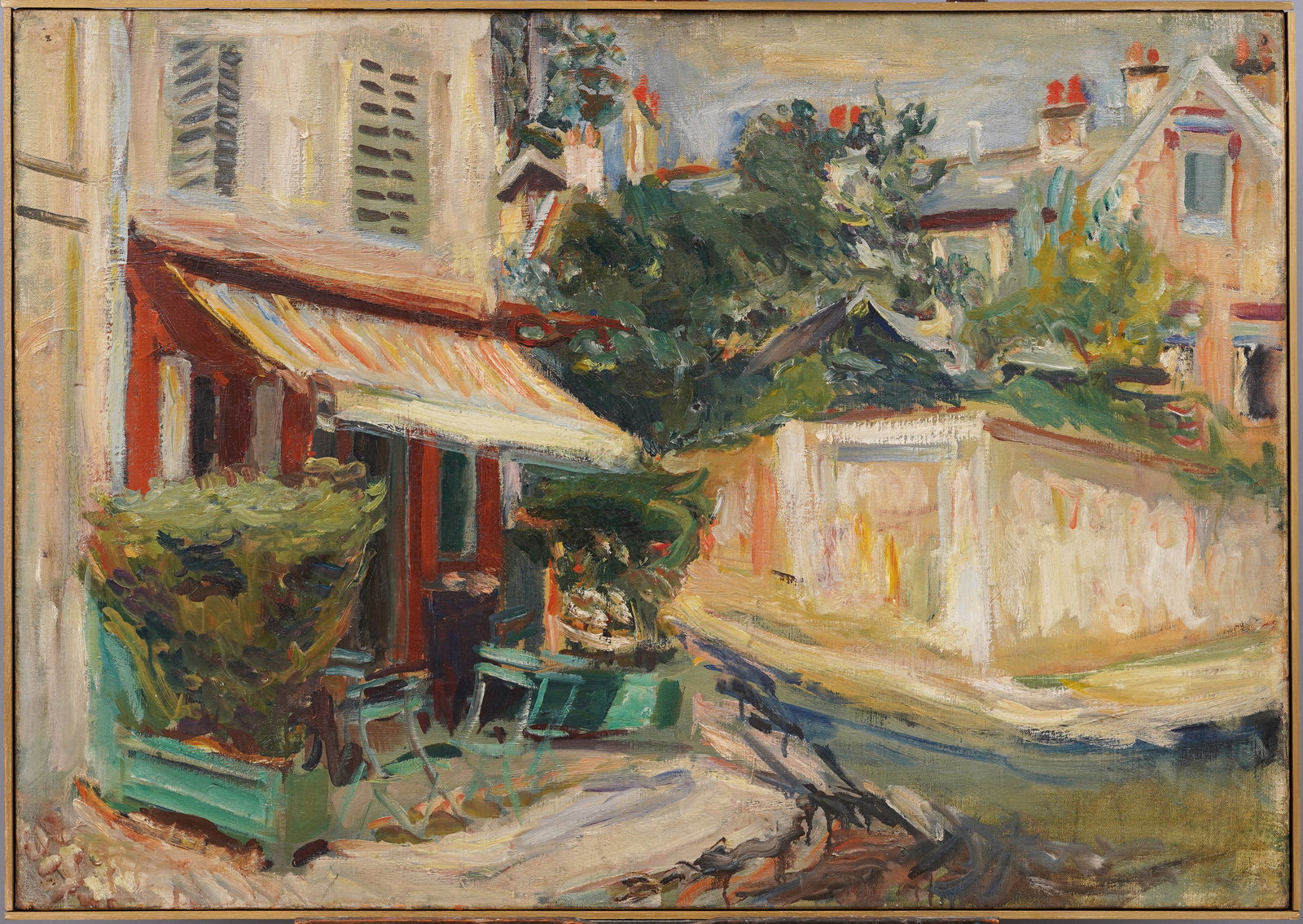 Large Impressive Finely Painted Early 1900's European Impressionist Street Scene Oil Painting (1 of 6)