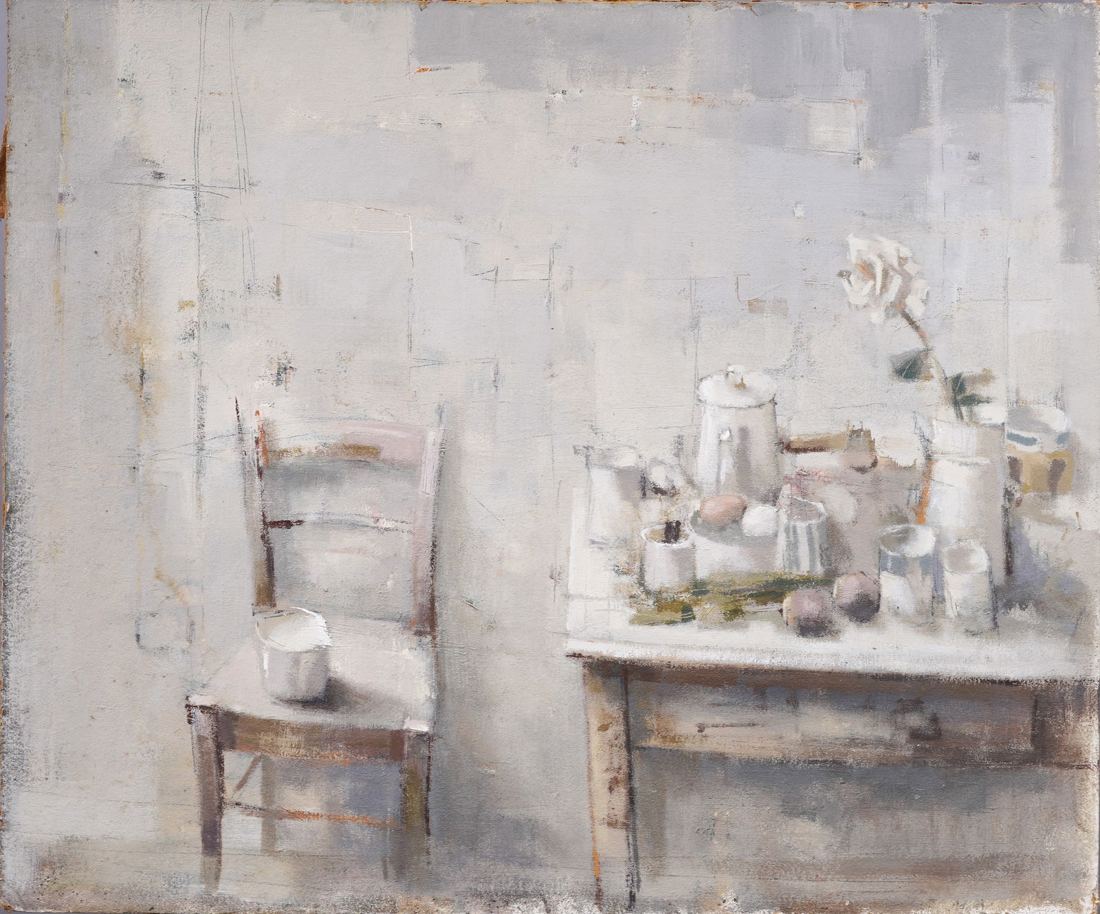 Impressive Early 20th Century Antique American Interior Still Life Modern Original Oil Painting (1 of 4)