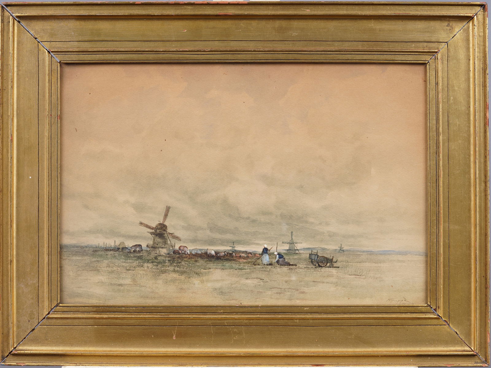 Charles Paul Gruppe (1860 - 1940) Antique Dutch American Impressionist Original Landscape Painting (1 of 7)