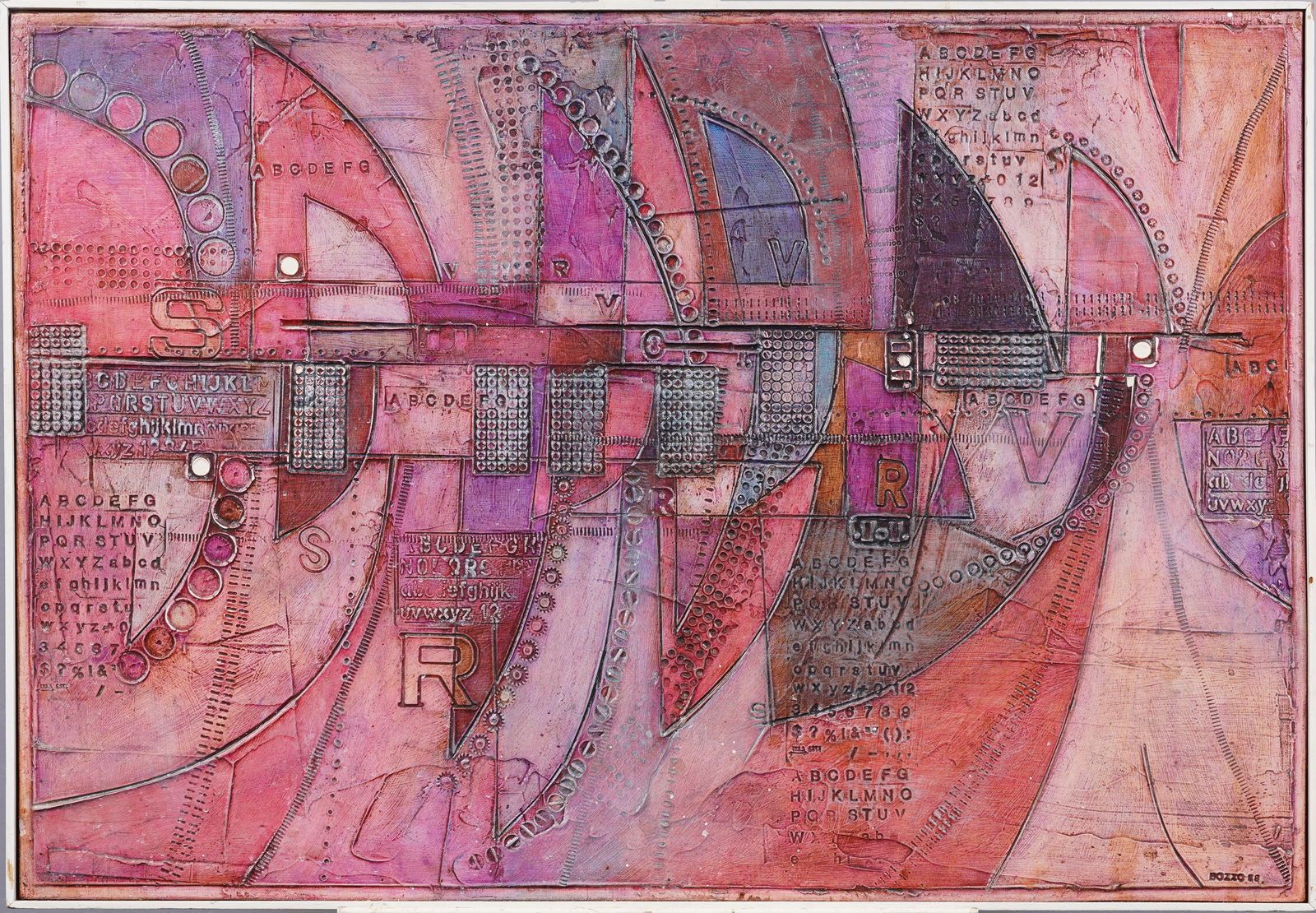 Signed Antique American Abstract Expressionist Framed Abstract Landscape Painting (1 of 6)