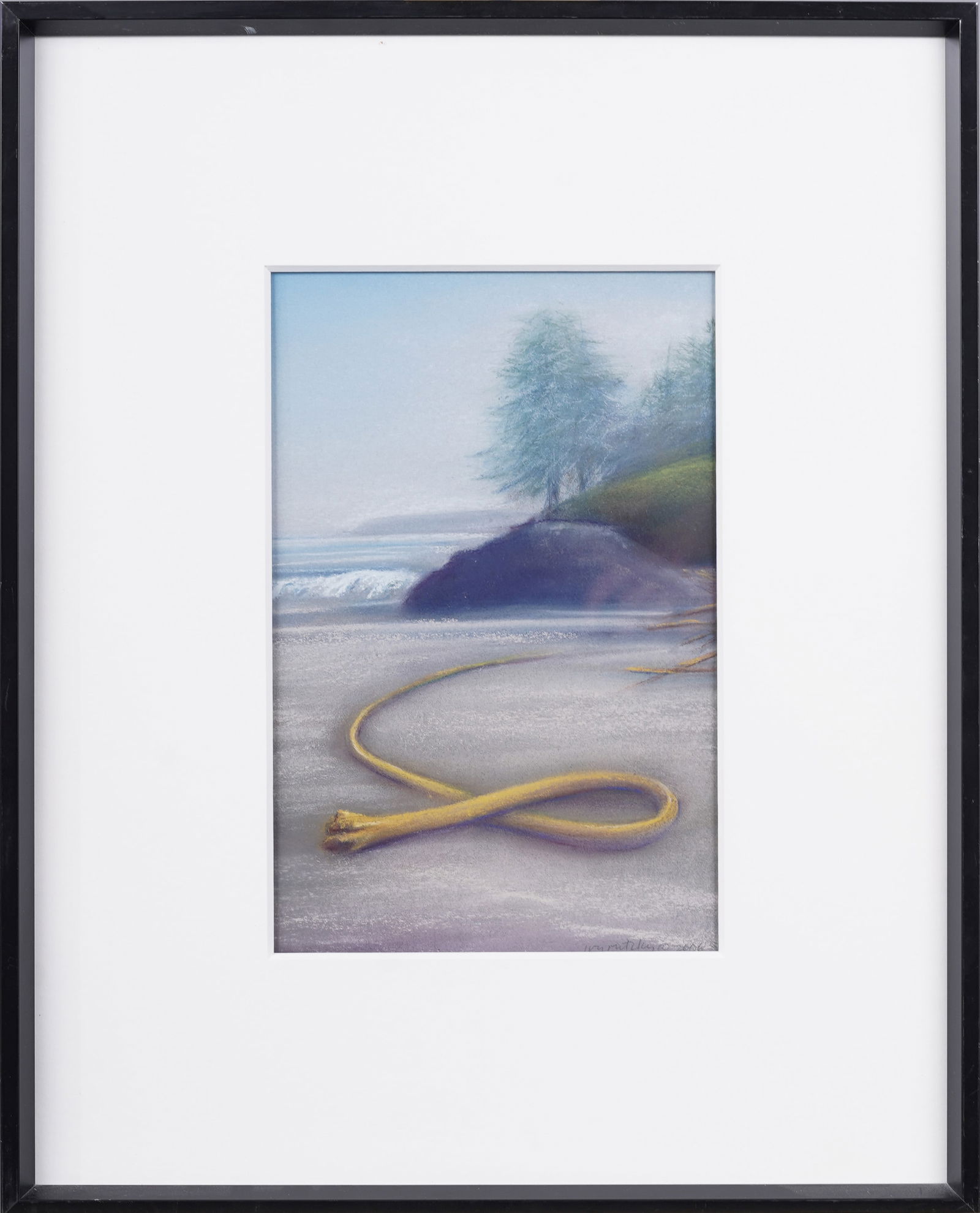 Ivy Rutzky Signed Contemporary American Modernist Beach Pastel Original Painting (1 of 6)