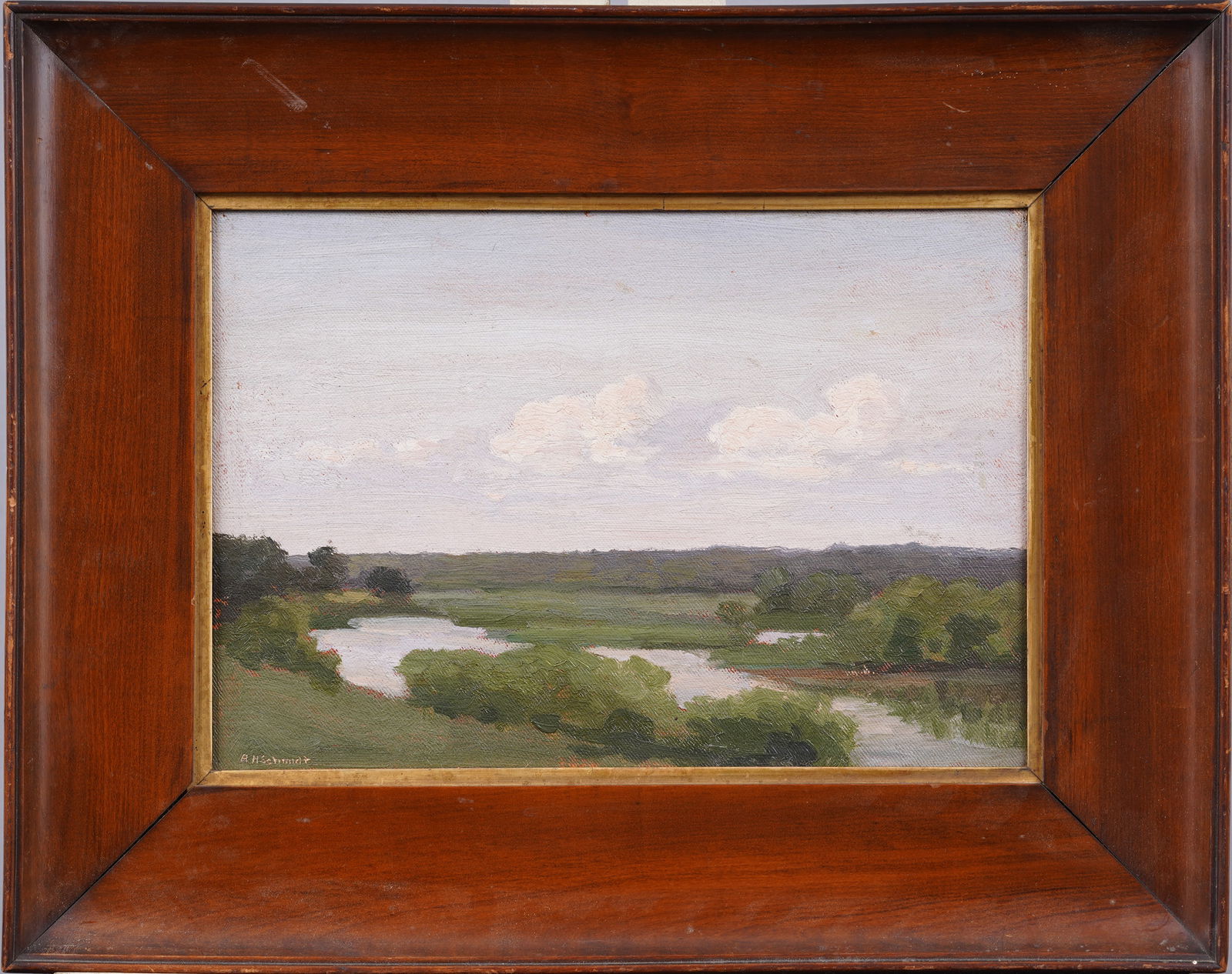 Albert Herman Schmidt (1885 - 1957) Antique American Impressionist Taos New Mexico Oil Painting (1 of 6)