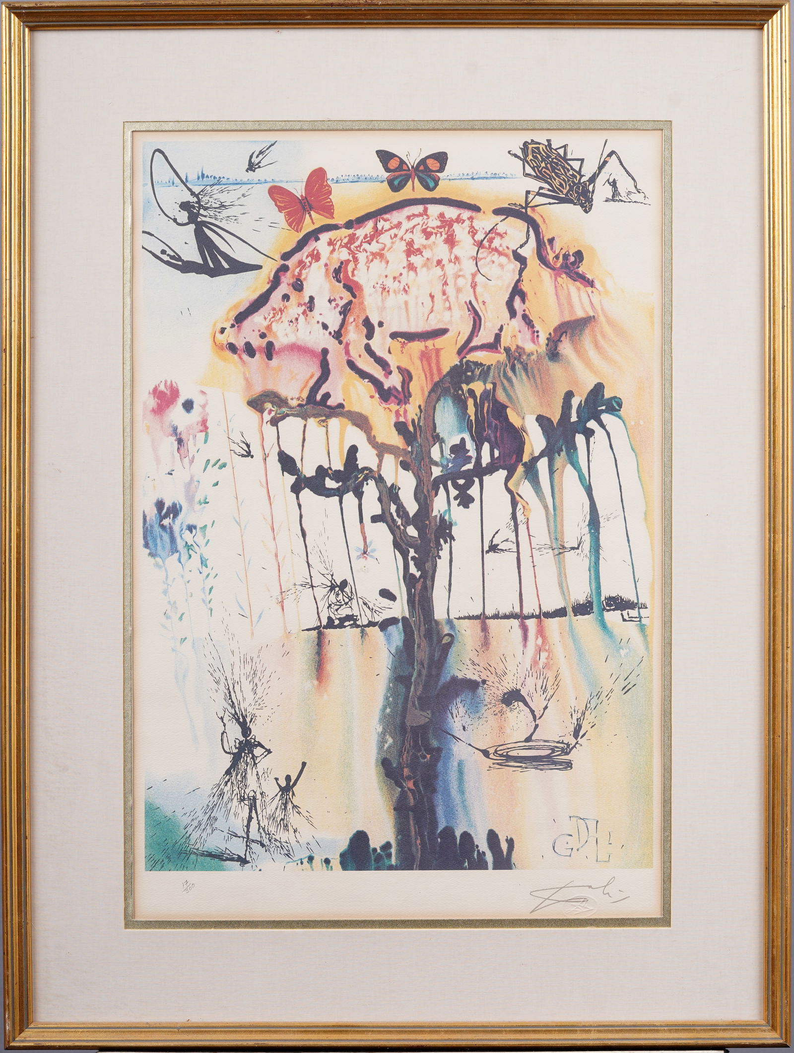 Vintage Signed Salvador Dali (1904 - 1989) Surreal Print for Collector's Guild Alice in Wonderland (1 of 8)