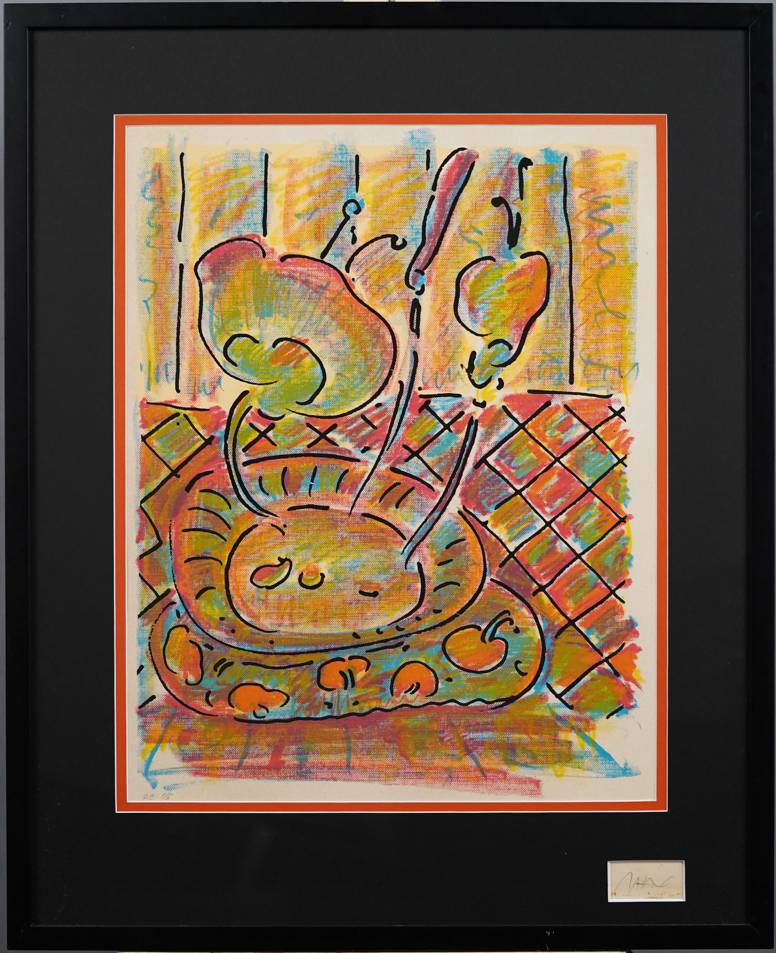 Peter Max (B1937) Vintage Rare Hand Signed Limited Edition 1/5 HC Still Life Modern Print (1 of 6)