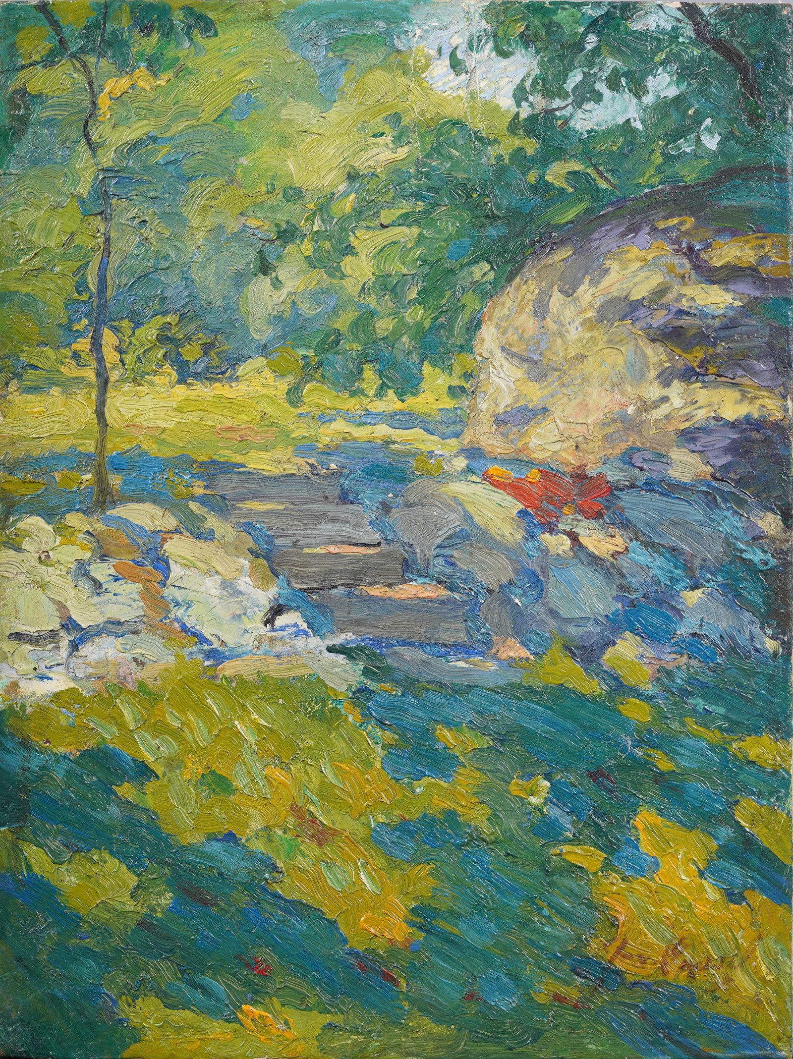 Incredible Signed American Impressionist Landscape of Central Park New York Oil Painting: Antique American oil painting. Oil on canvasboard. Measuring 9 by 12 inches. Please see all images for condition. Size is measured and written on the back of the painting. The first size is the overal