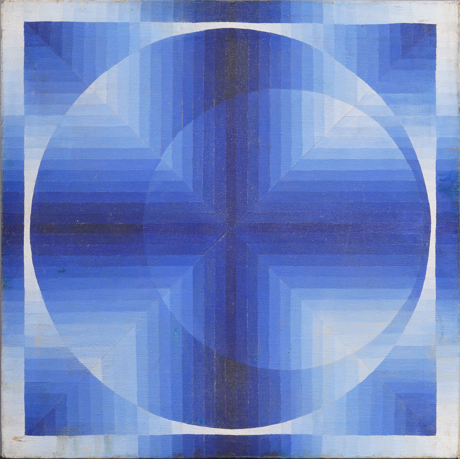 Incredible Antique American School Op Art Mid Century Abstract Original Oil Painting (1 of 3)