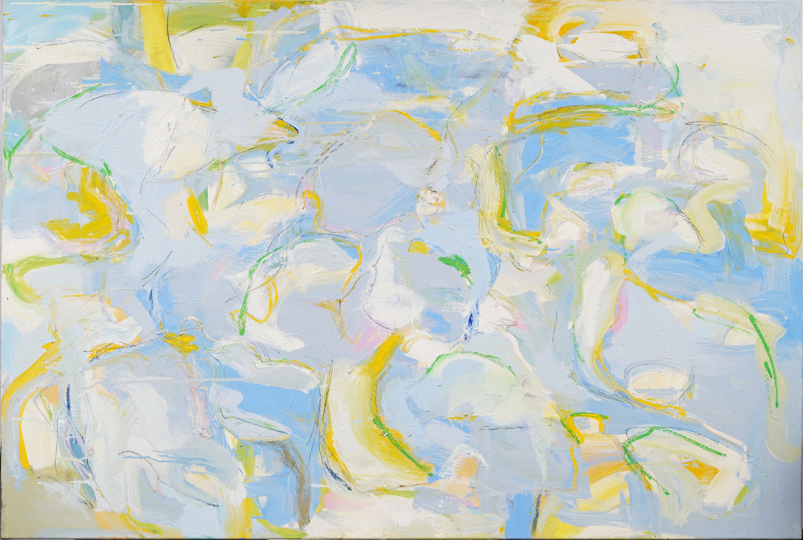 Large Vintage Abstract Expressionist Original New York School Oil Painting (1 of 5)