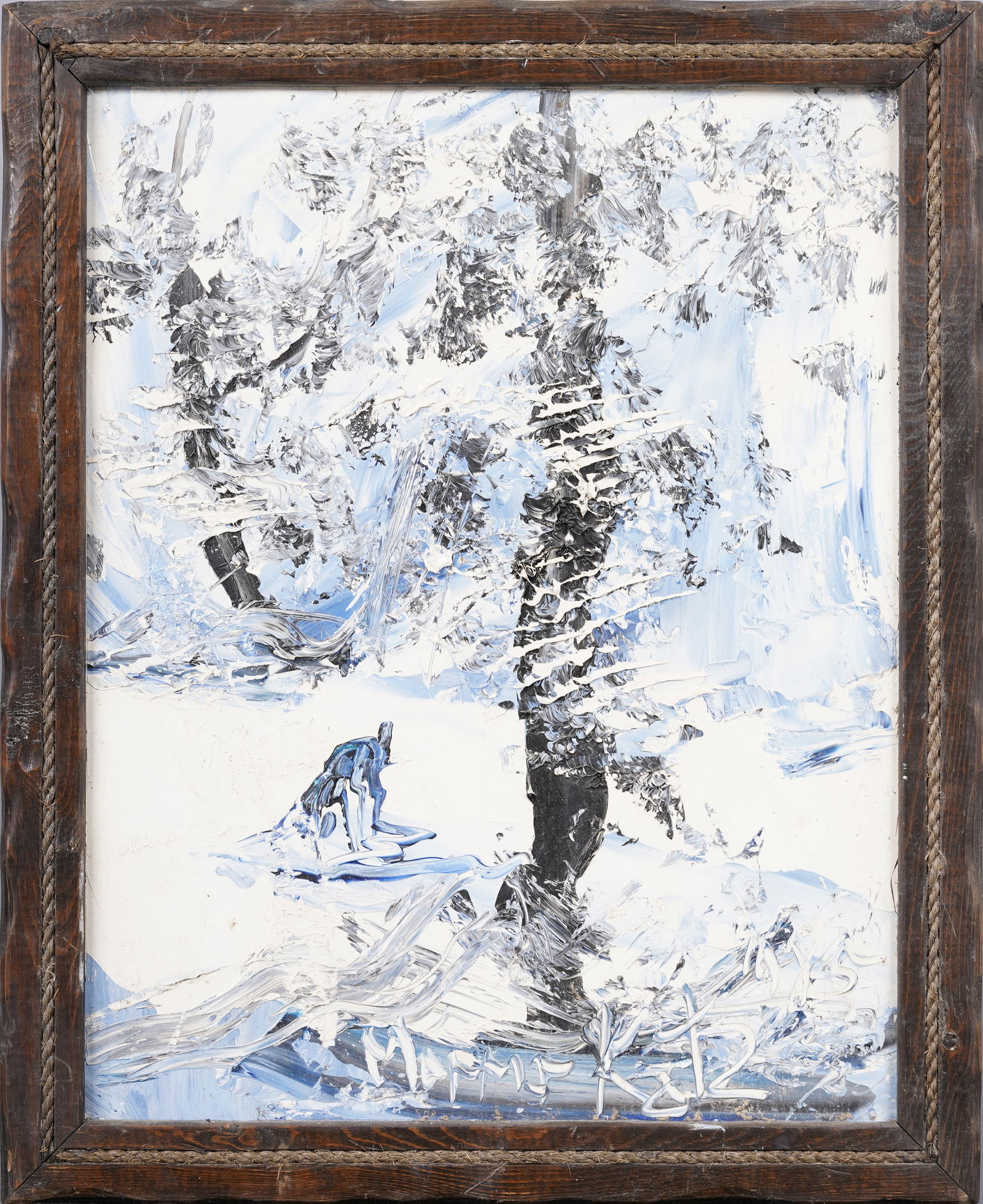 Morris Katz Signed Winter Landscape Oil Painting (1 of 6)