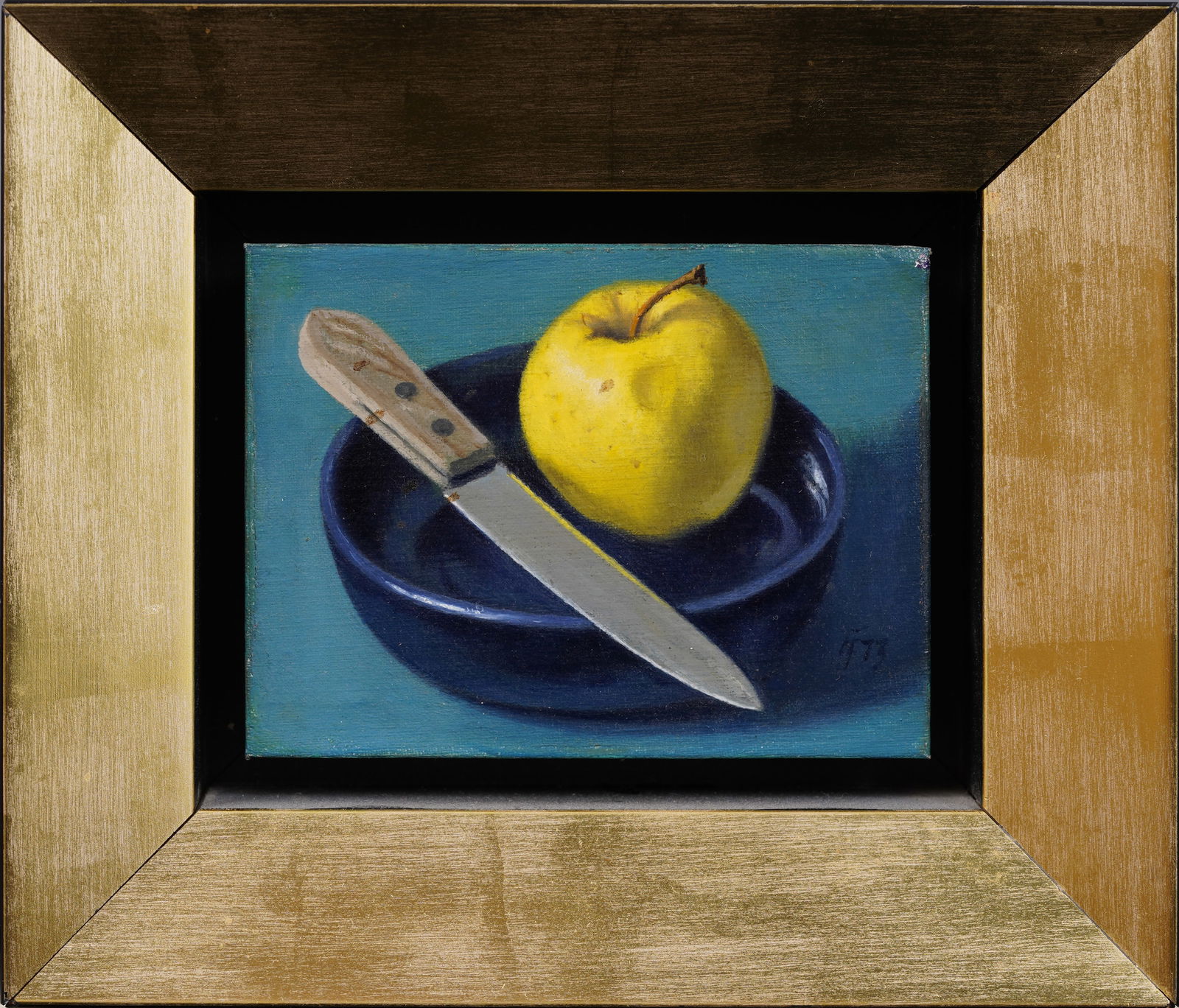 Edward Fitzgerald Signed Vintage American School Modernist Fruit Still Life Oil Painting (1 of 6)