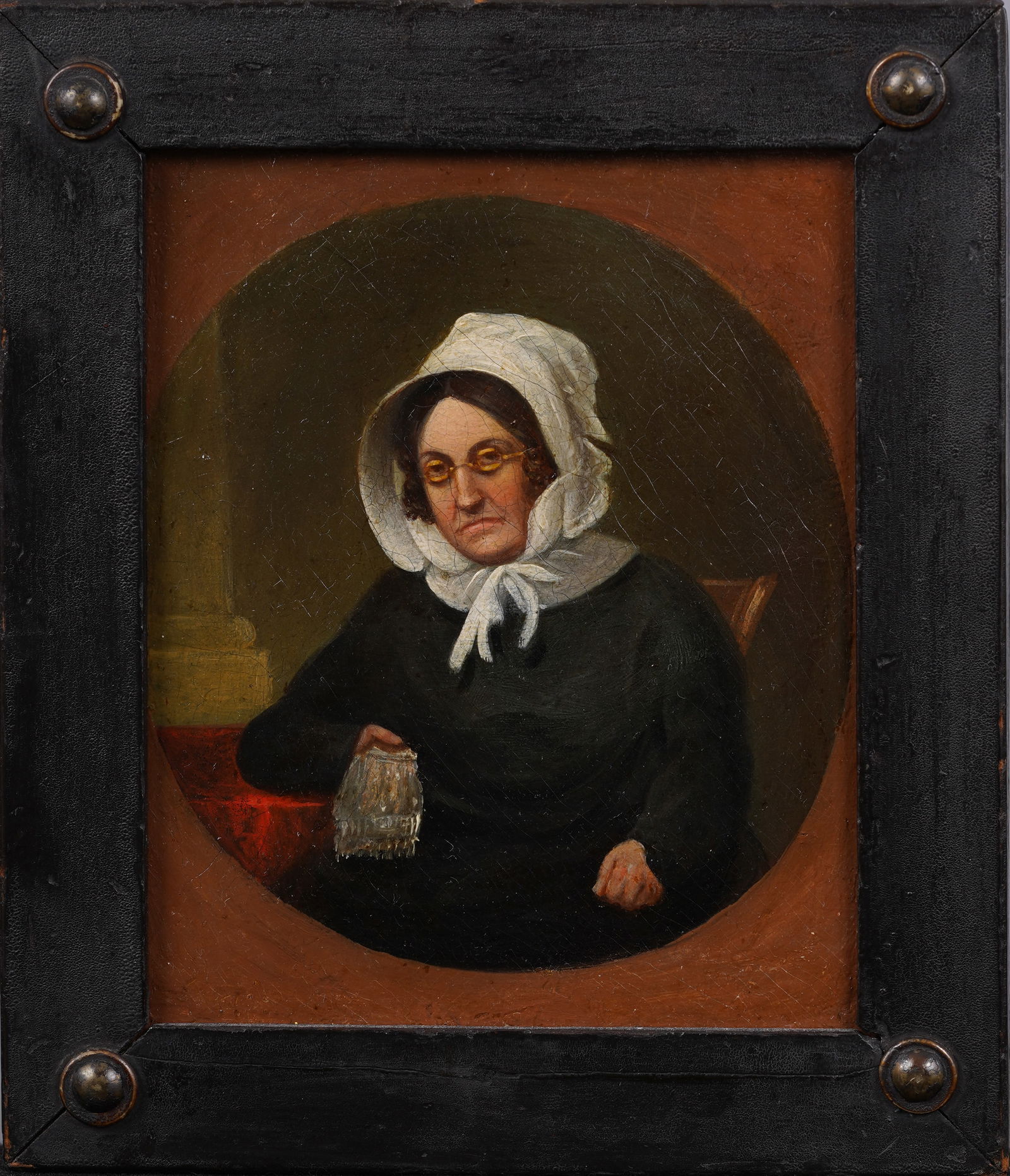 Antique Framed 19th Century American School Classic Woman Portrait Oil Painting (1 of 5)