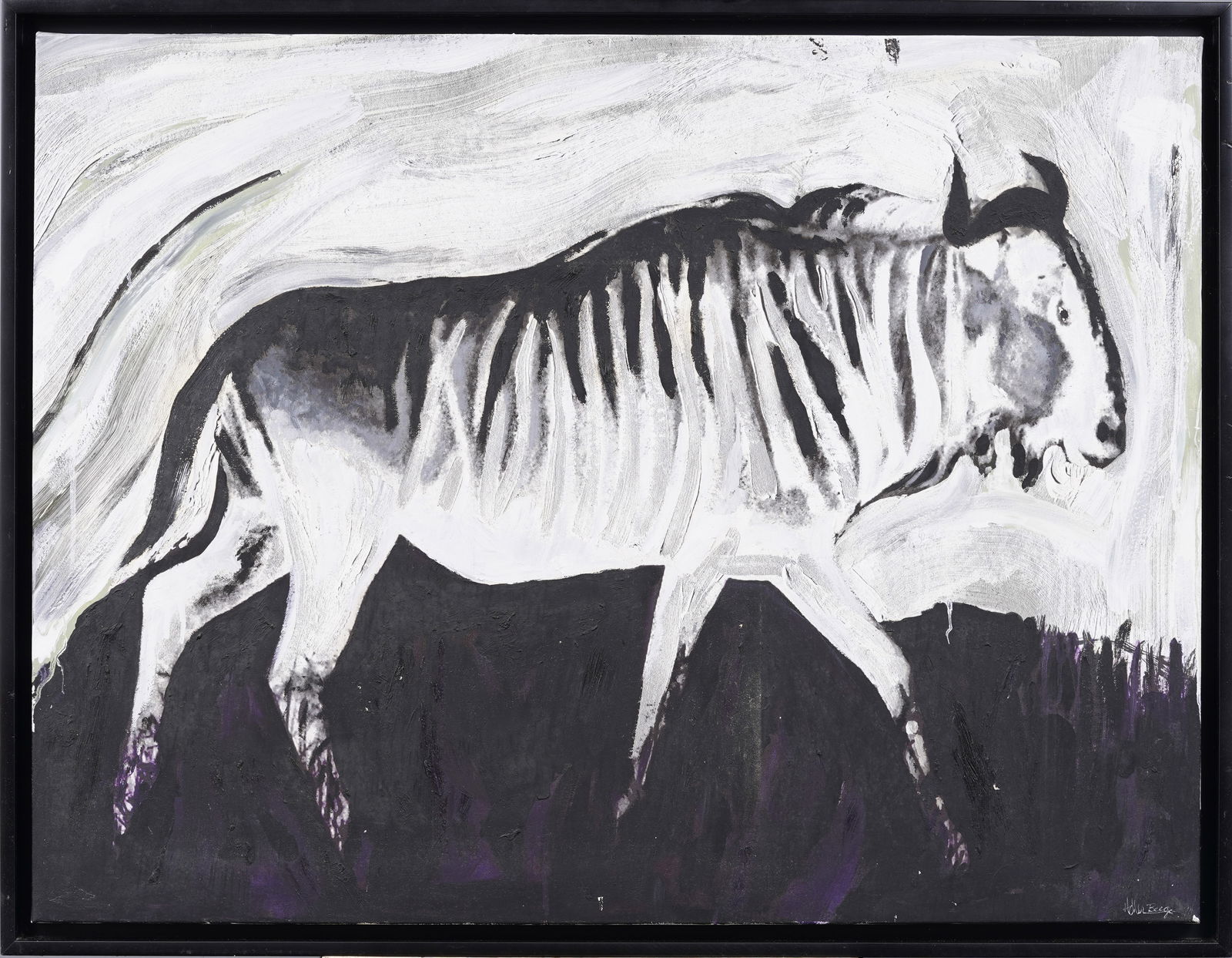 Large Vintage Sag Harbor NY Modernist Signed Animal Portrait Painting (1 of 5)