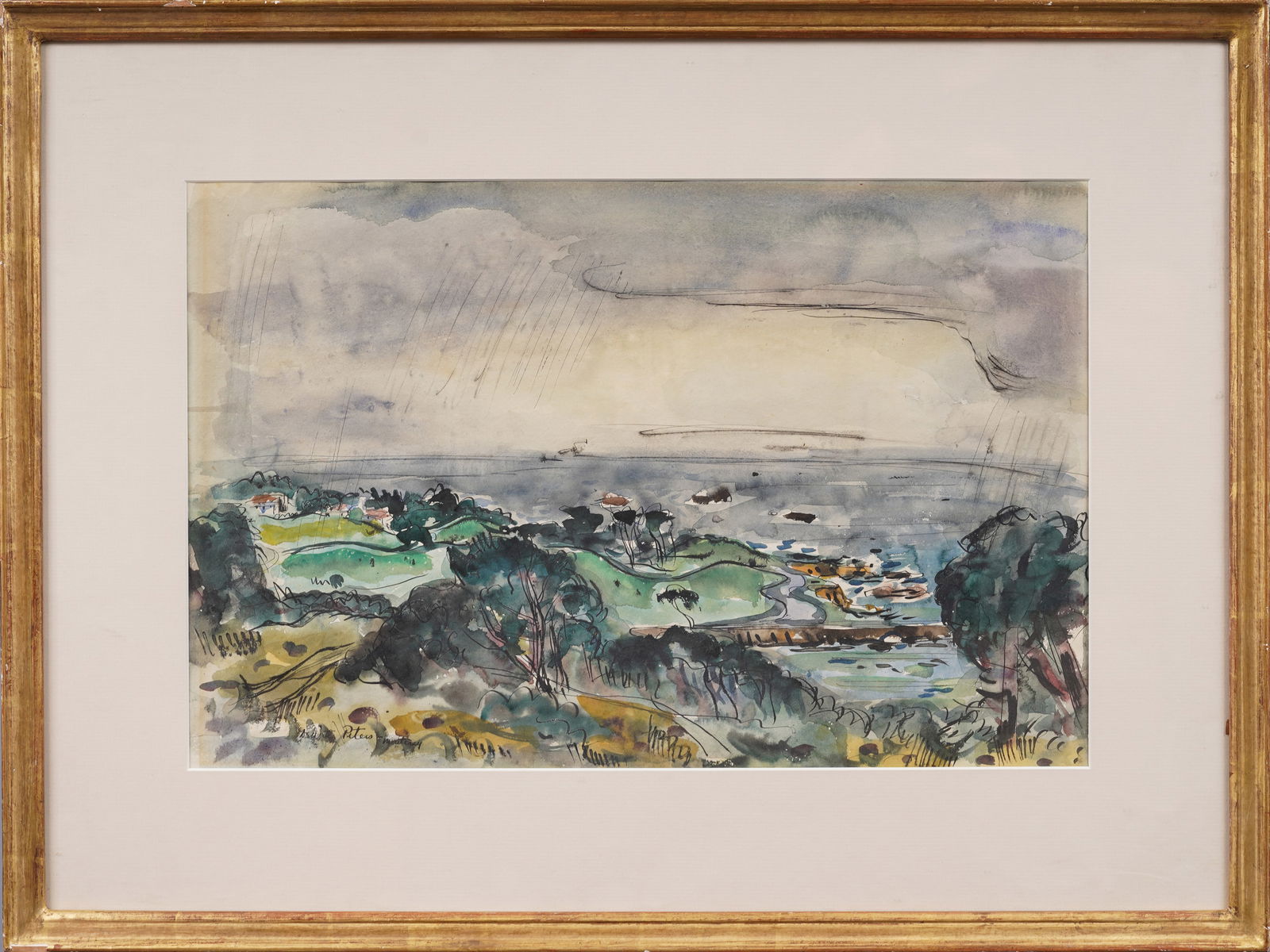 Dewitt Clinton Peters (1865 - 1948) Antique American Modernist Stormy Landscape Monterrey Californi (1 of 6)