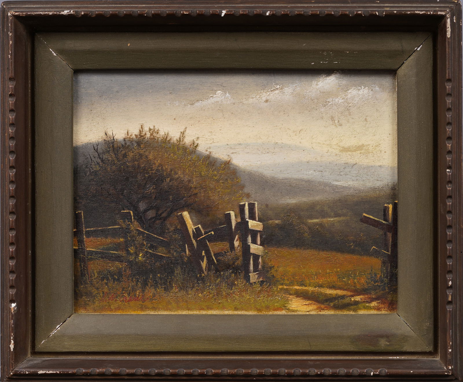 Stanley William Crane (1905 - 1973) Antique American Landscape Framed Mountain ViewOil Painting (1 of 6)