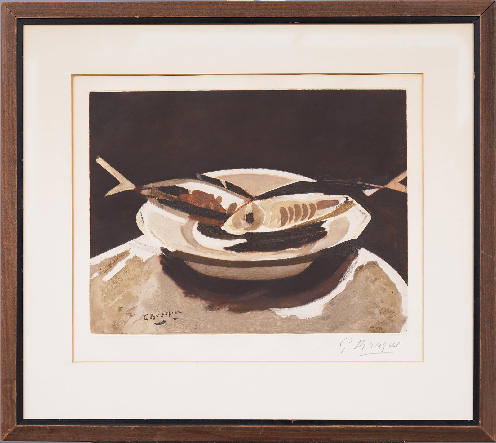 Georges Braque (1882-1963) Rare Original Etching and Aquatint 1956 Framed Hand Signed Print (1 of 6)