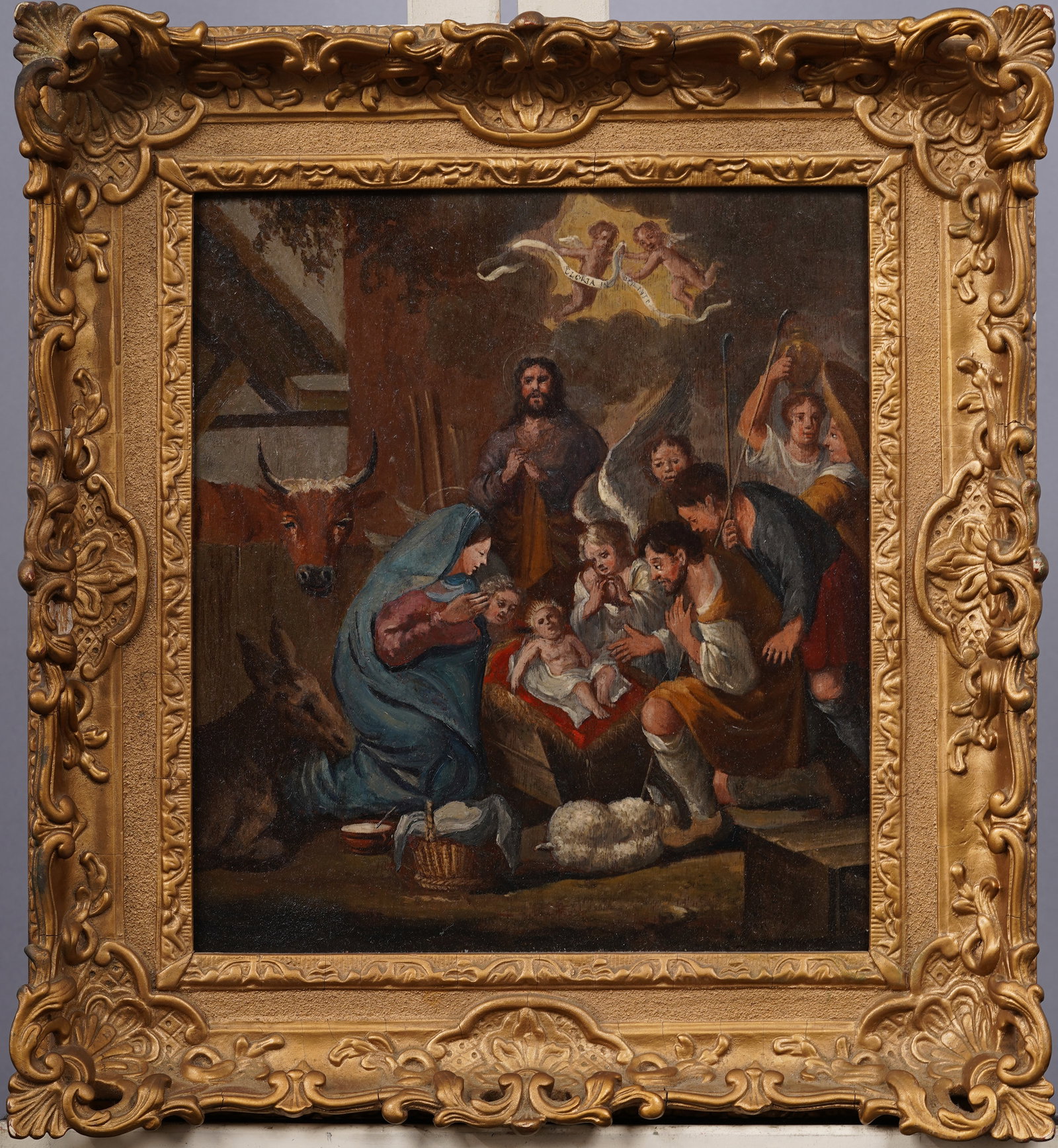 Important Old Master Religious Scene Nicely Framed Rare and Early Oil Painting (1 of 5)
