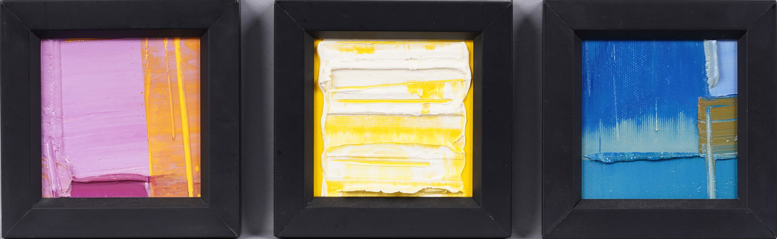 3 Framed Mid Century Modern Exhibited Signed Vintage Abstract Expressionist Original Oil Paintings (1 of 6)