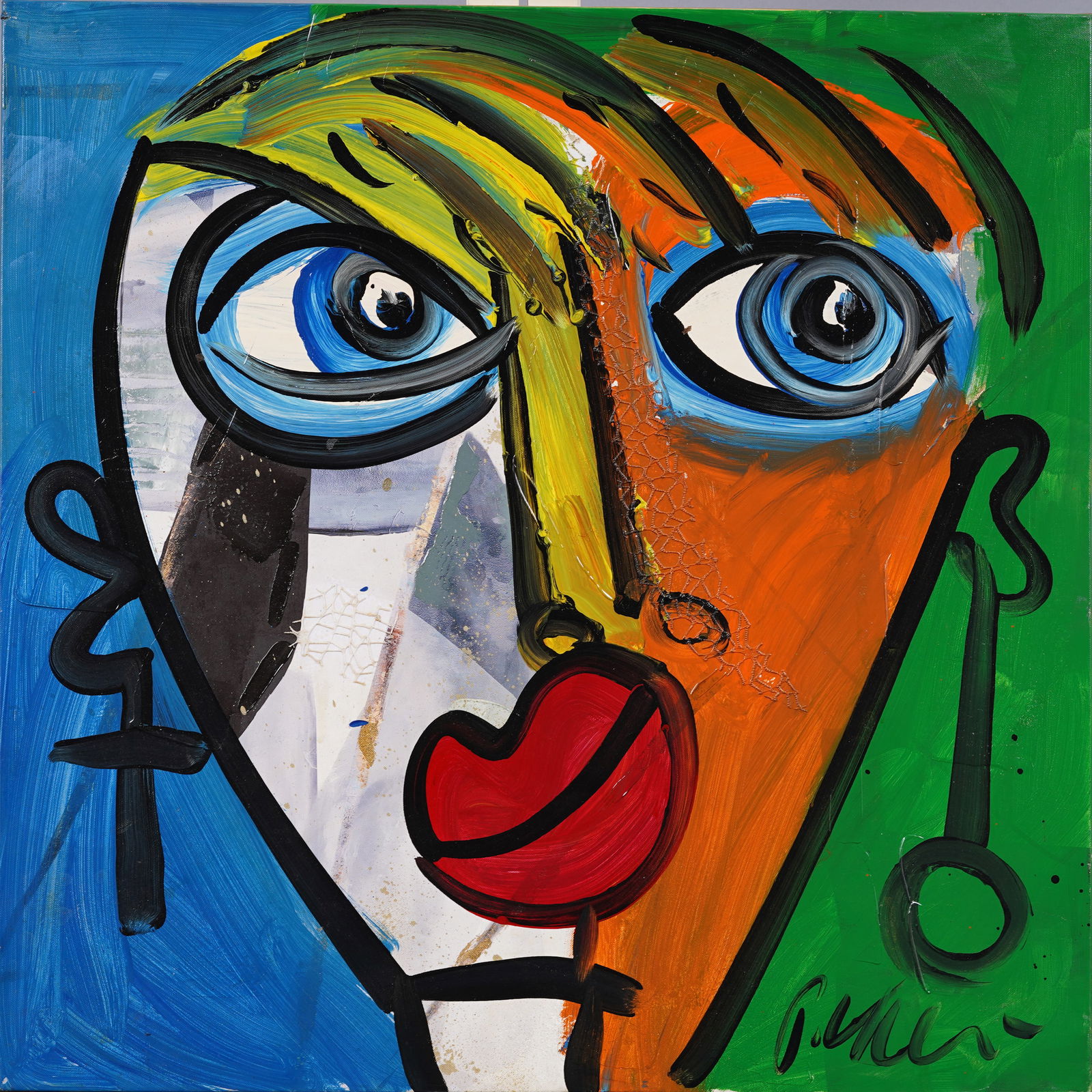 Peter Keil Large German Expressionist Portrait Oil Painting (1 of 4)