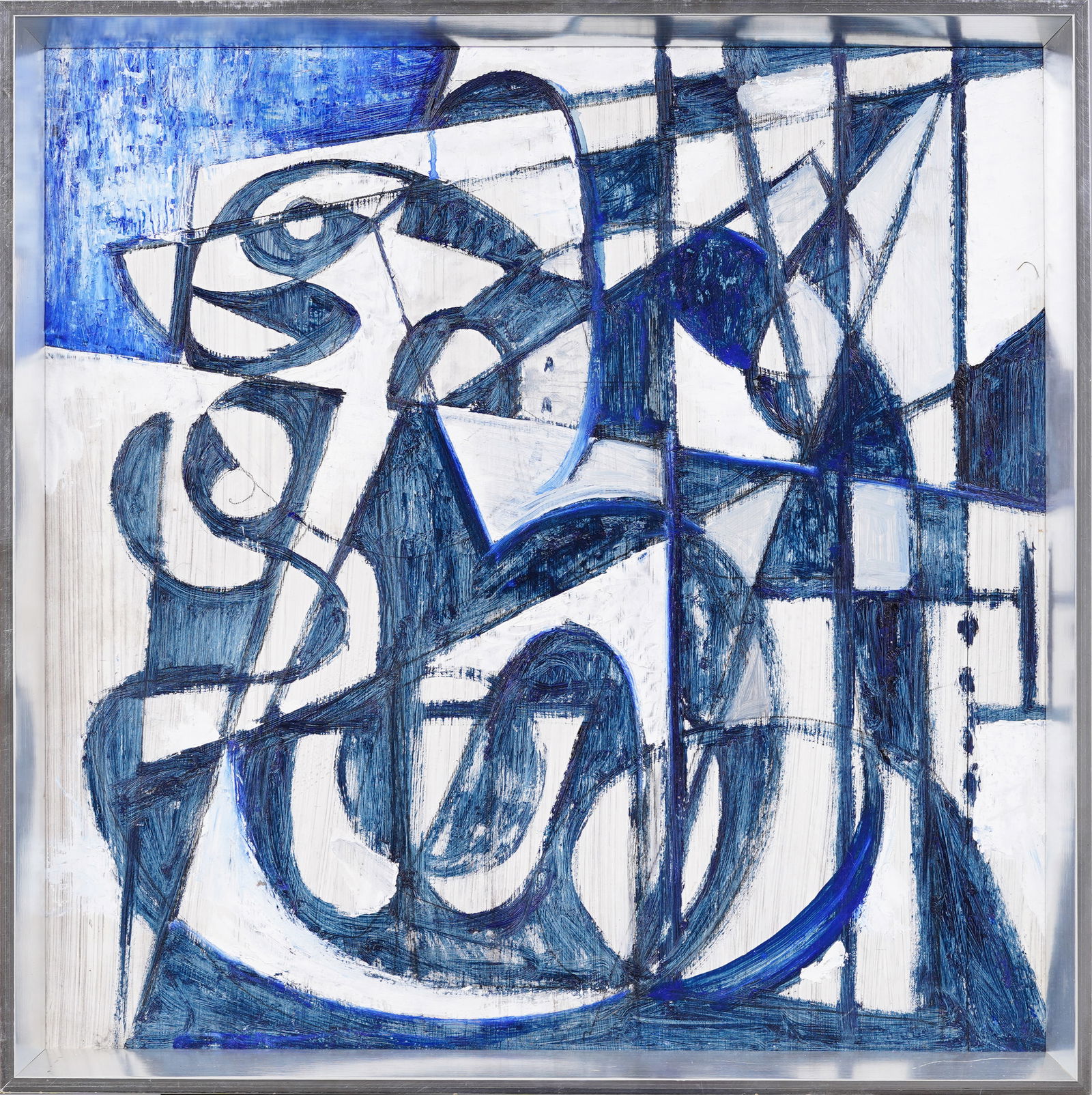 Henry Jakobe (1920-2005) Antique American School Modernist Abstract Framed Original Oil Painting (1 of 4)