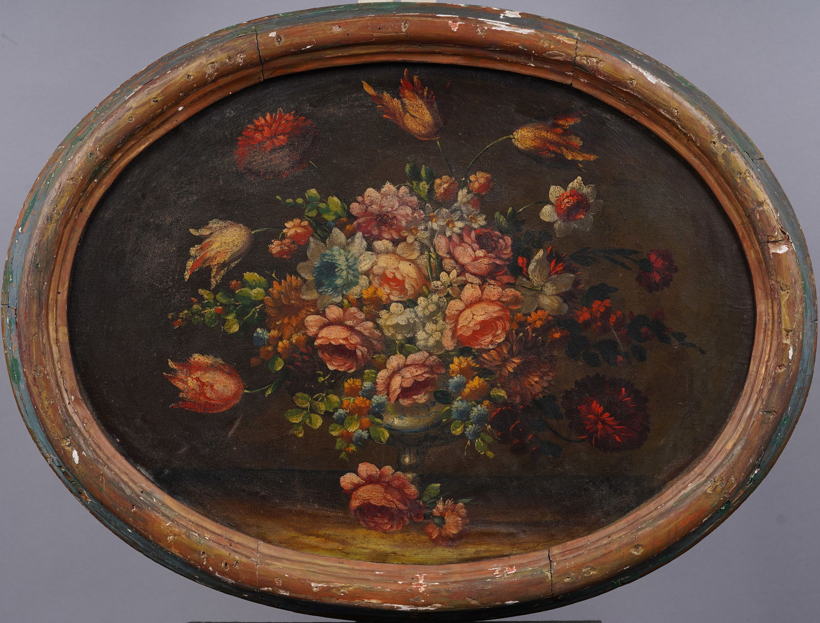 Early Italian Old Master Framed 17th/18th Century Flower Still Life Oil Painting (1 of 5)