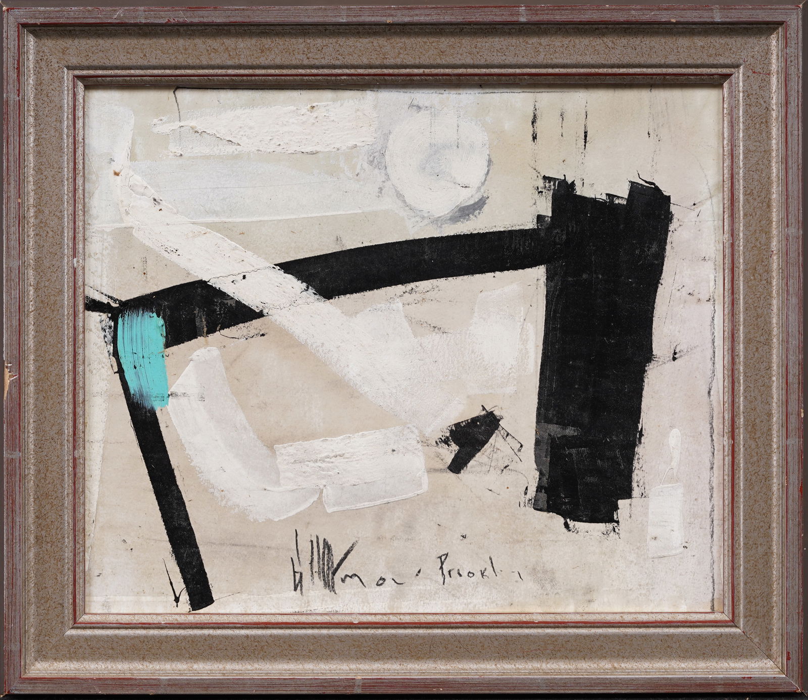 Graham Harmon (1928 - 1999) Vintage American Abstract Expressionist Signed Mid Century Painting (1 of 7)