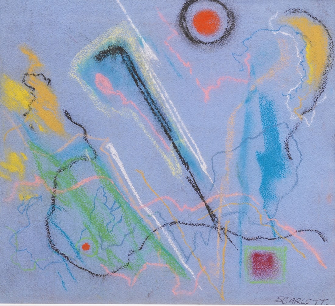 Rolph Scarlett (1889 - 1984) Antique American Abstract Gouache Painting (1 of 6)