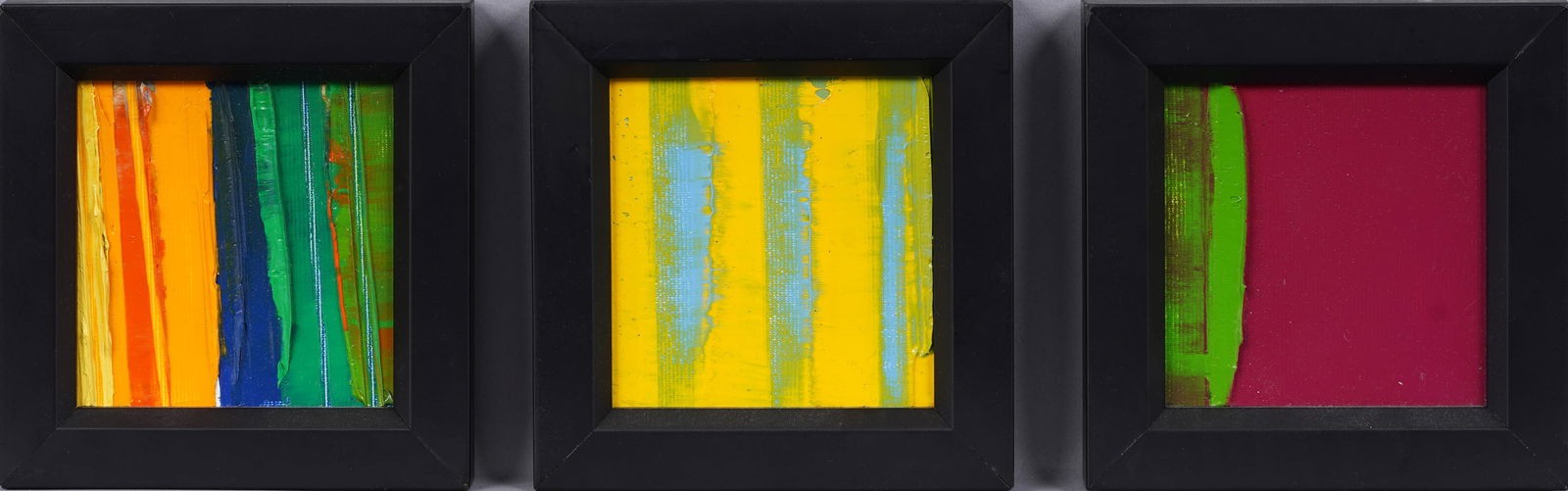 3 Framed Mid Century Modern Exhibited Signed Vintage Abstract Expressionist Original Oil Paintings (1 of 6)