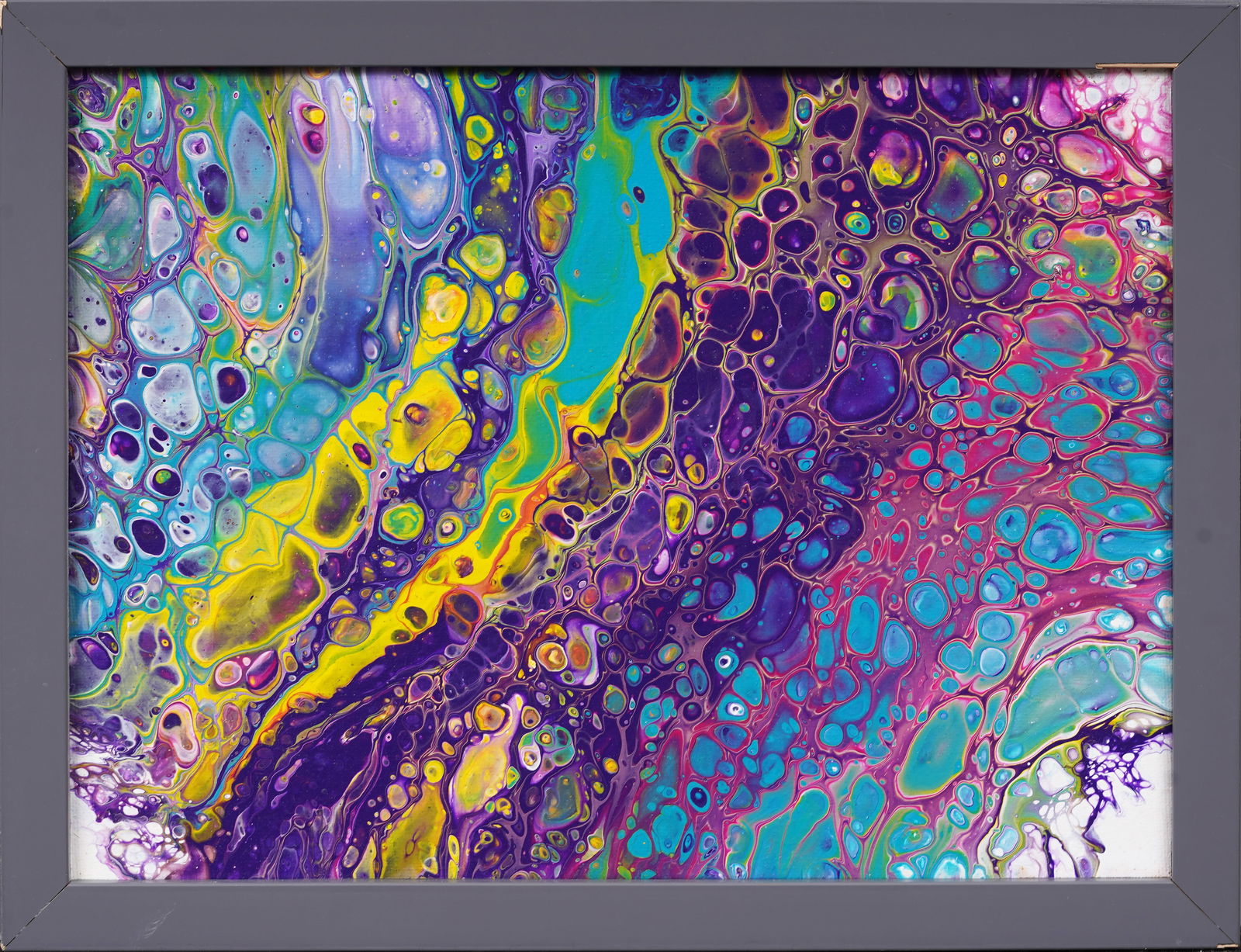 Antique American School Abstract Expressionist Framed Original Oil Painting (1 of 5)