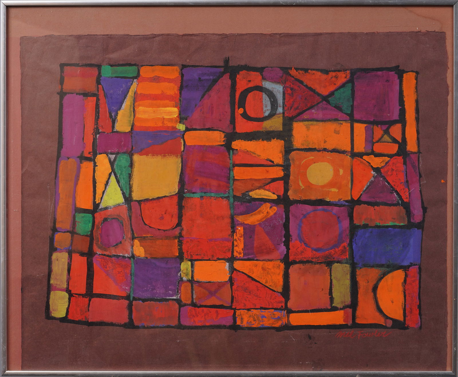 Mel Fowler (1921-1987) Antique Southern School Texas Abstract American Original Framed Painting (1 of 7)