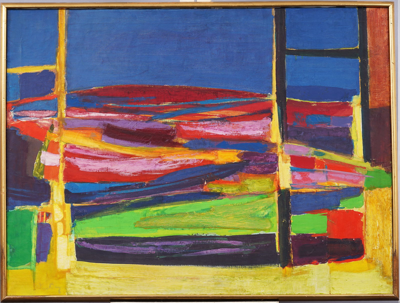 Erwin Wending 1914-1993 Antique American Large Abstract Expressionist Framed Original Oil Painting (1 of 6)